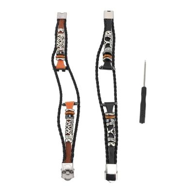 Винтажный стильный ремешок для наручных часов из искусственной кожи с этническим ретро-бисером, совместимый с браслетом 9 Smar