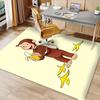 Curious George Printed Absorbent Washable Carpet, Non-Slip Bathroom Mats, Kitchen Rugs, Yoga Mat,Living Room Entrance, Camping Picnic Rugs