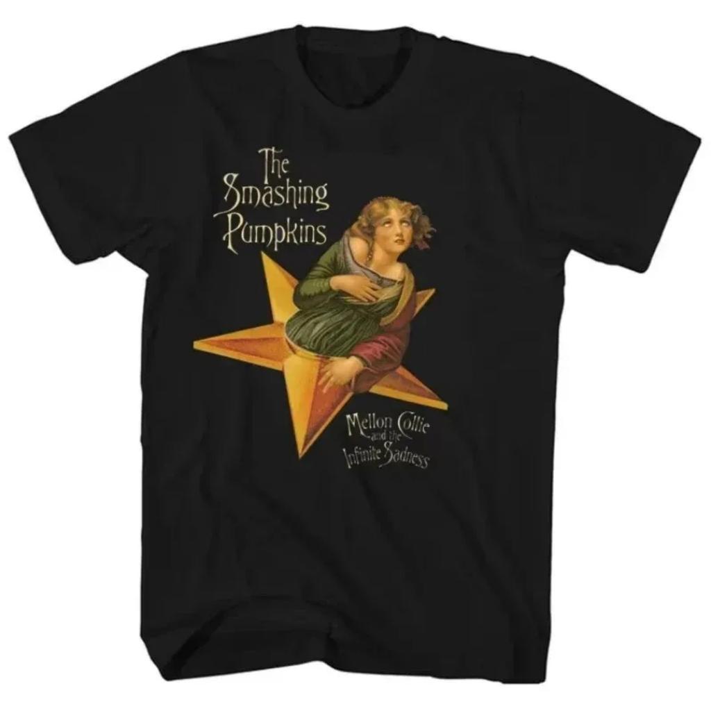 2026 Футболка унисекс с принтом The Smashing Pumpkins, классическая рок-группа, повседневная, с коротким рукавом, 100% хлопок, летняя одежда, футболки