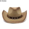 Мужская ковбойская шляпа в стиле вестерн, пояс ручной работы, украшение из соломенной панамы, летняя уличная пляжная солнцезащитная кепка, сомбреро, Hombre Chapeu