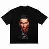 Cristiano Ronaldo Football Superstar Super Fashion Men Distress American 100% Cotton Printed Short Sleeve T-shirt Free Shipping