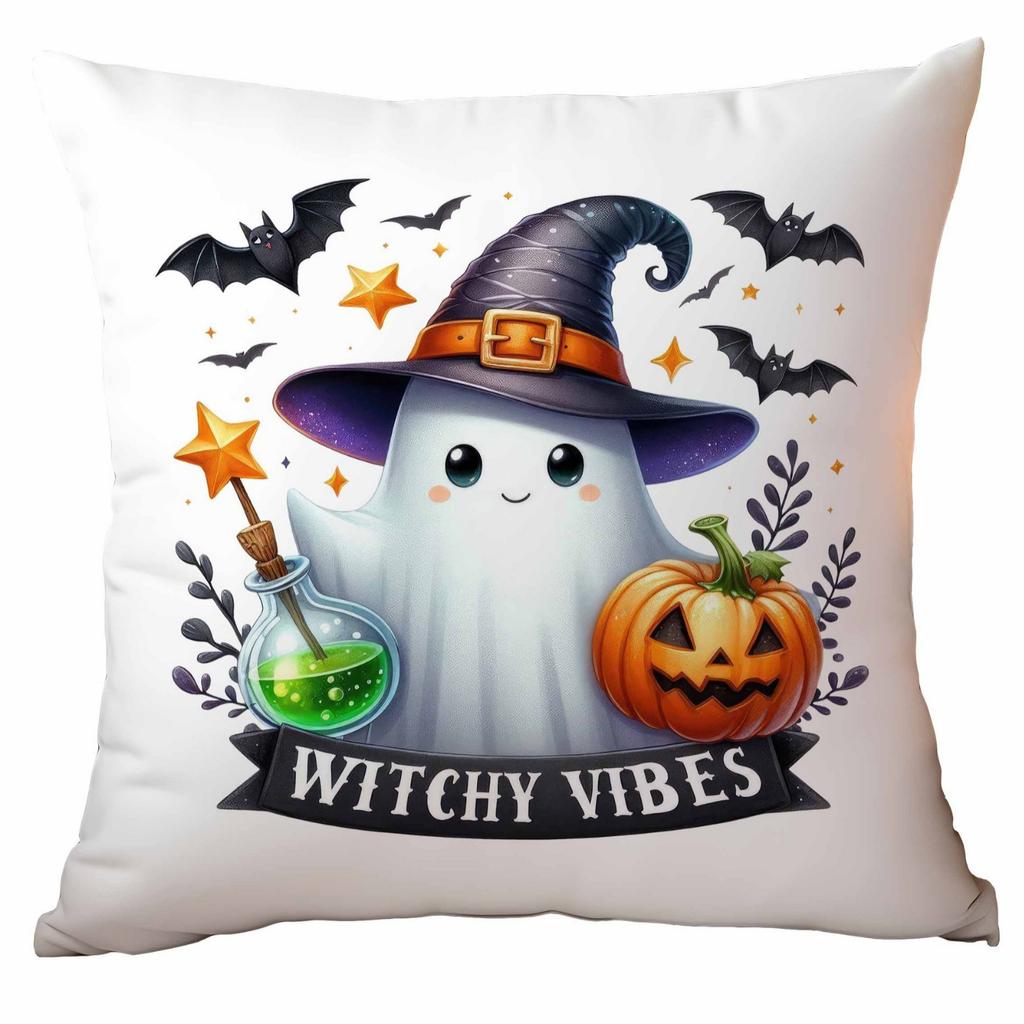 Новая Популярная Хэллоуинская Наволочка Милая Серия Привидений Льняной Материал Хэллоуин Украшение для Дивана