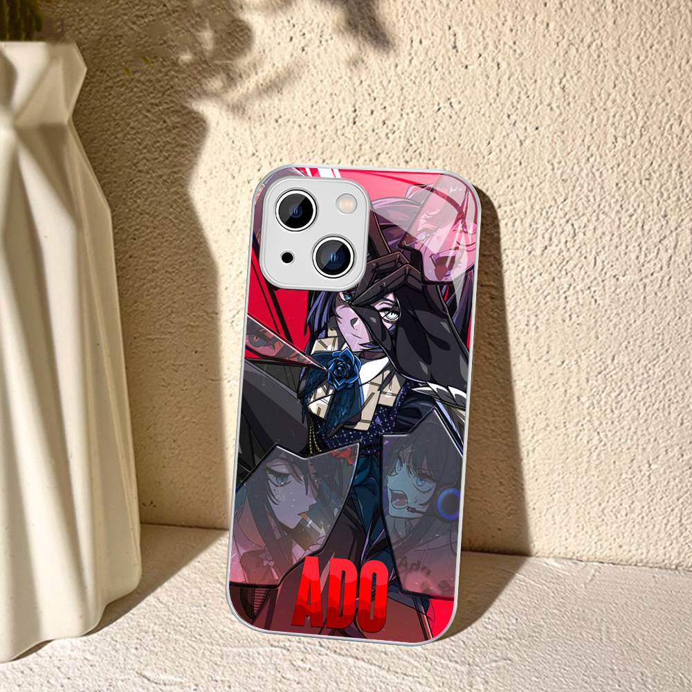 Cartoon Ado Kyogen X Uta For IPhone 14 13 12 Mini 11 Pro XS Max X XR 14 Plus Tempered Glass Cover
