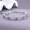 Популярные ювелирные аксессуары Цветной циркон Ювелирный браслет Латунь с платиновым покрытием Ручная работа