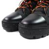 Pristine HERMES short boots FRESH Logo lace-up black leather mens 41.5 Used