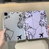 Чехол для планшета World Travel Lines для iPad Pro 2025 Pro 11-го 10-го 9-го 8-го 7-го 12,9 дюйма Air 4 5 M3 M2 1 2 M4 11 дюймов Mini 6 7 Y-Fold