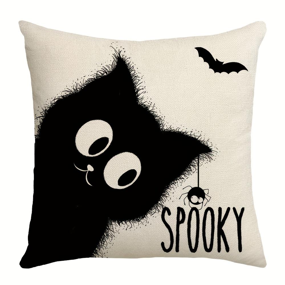 Halloween Decor Pillow Covers Decorative Throw Pillow Covers Outdoor, Pumpkin Witch Cat Boo Ghost Cushion Case For Home Couch