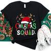 Футболка Christmas Squad Crew для женщин, хип-хоп, мягкие топы Y2k, модные повседневные футболки с принтом Санта-Клауса в стиле Харадзюку, футболки с коротким рукавом
