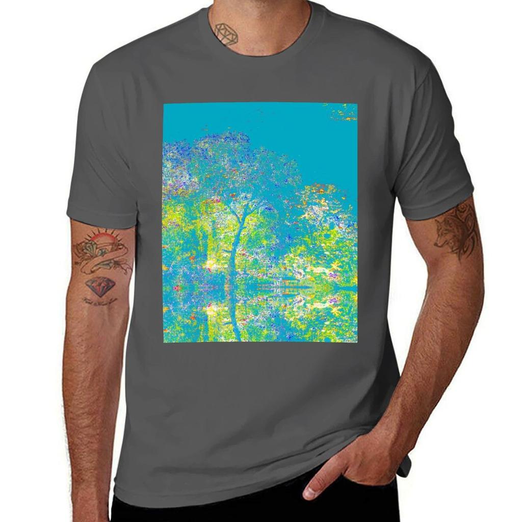 Aqua Reflection Tshirt Fashion Graphic Tee For Men