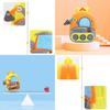 Adorable Kids Plush Backpack With Cartoon Excavator Design For Toddlers And Kindergarten