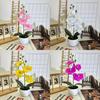 Realistic Artificial Orchid Arrangement With Small Round Pot For Indoor And Outdoor Decoration