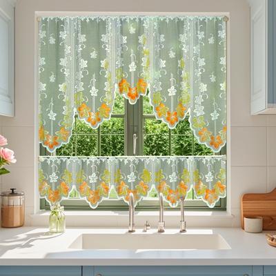 1шт дугообразный ламбрекен занавес кружевной занавес окна балкон красочный кухонный дверной раздел экран пасторальный украшение дома