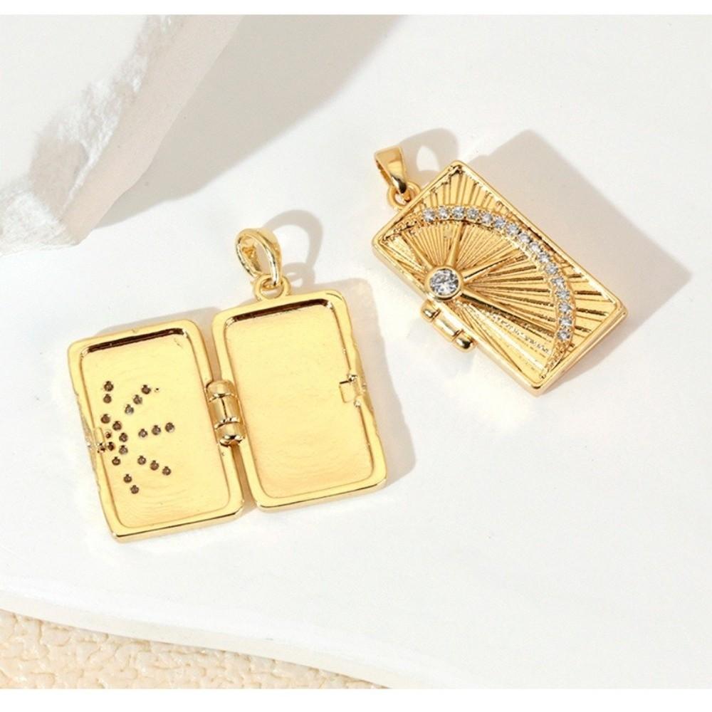 Zircon Photo Box Pendant Star Sun Couple Chain Pendant Photo Frame Necklace Pendant Gifts