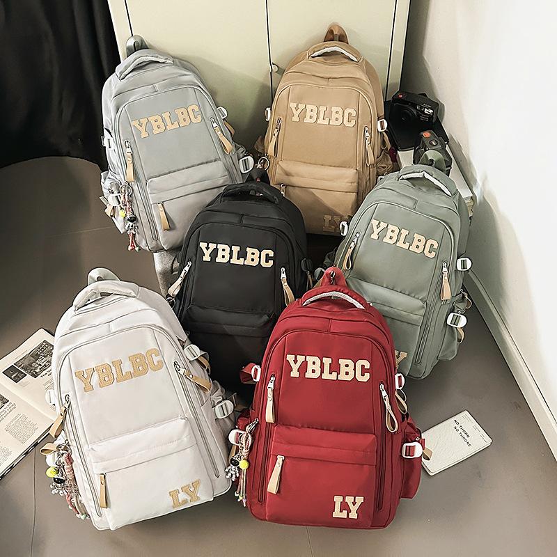 Schoolbag Large Capacity Multi-layer School Bag Junior High School Student Male Female High School Student Backpack Female Burden Reduction Ridge
