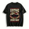 Американская Кастомная Винтажная Рокабилли Старая Школа Speed Shop Футболка Чистохлопковая Футболка