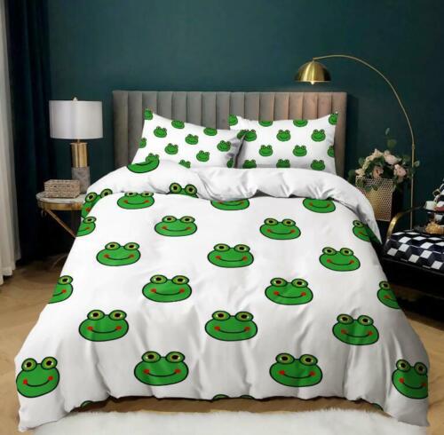 Одеяло серии Cute Frog, набор пододеяльников, наволочка, односпальная двуспальная кровать размера «queen-size»