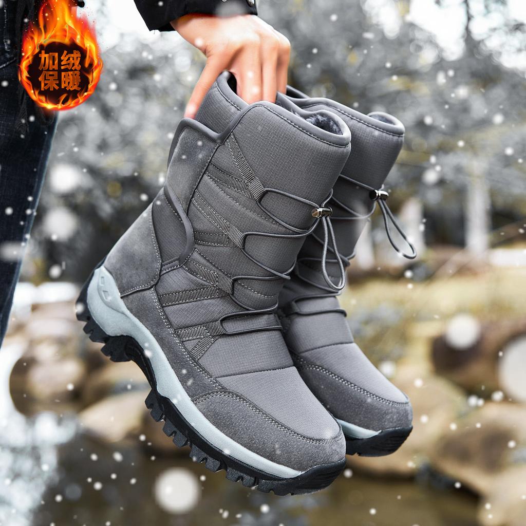 Fashion Winter Women Ankle Boots Keep Warm Women's Snow Boots Outdoor Slip On Platform Women's Hiking  Thickened Plush Women