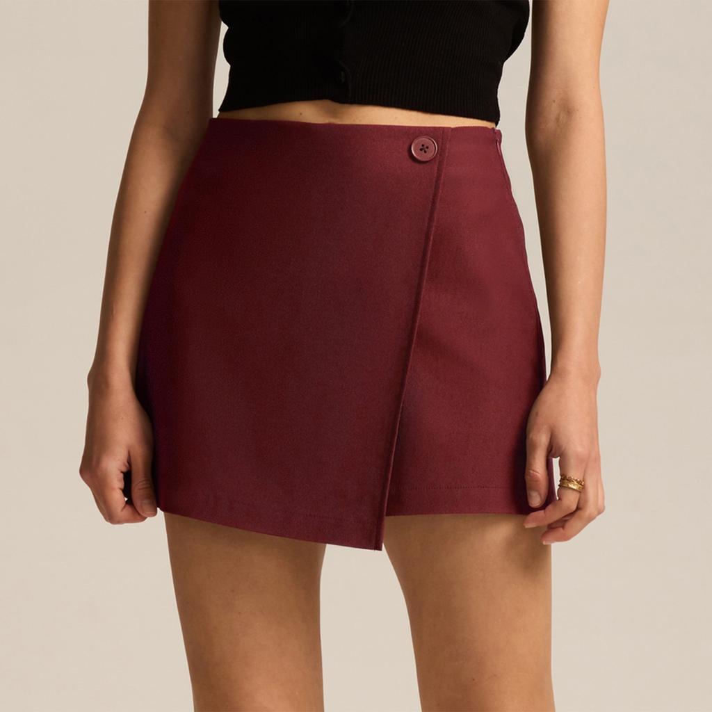 Женская мода однотонная юбка-брюки нестандартного кроя с высокой талией, застегивающаяся на молнию и пуговицу, шорты