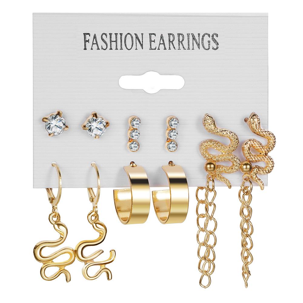 European and American style resin earring set for women French INS High-end vintage pearl earrings and studs