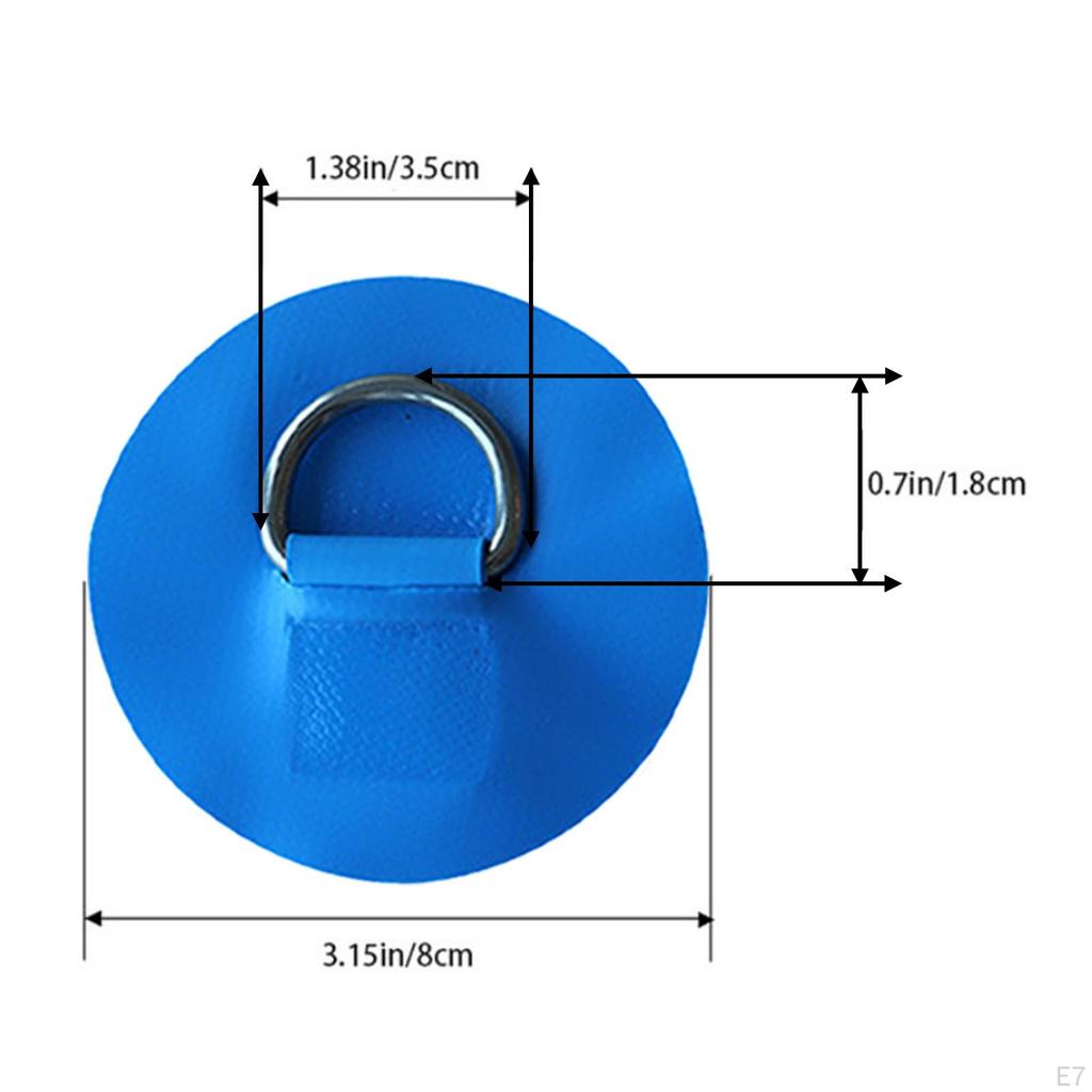 4Pcs D Ring Patches Cord Buckles No Glue Include Stainless Steel Fixed Buckle Pad for