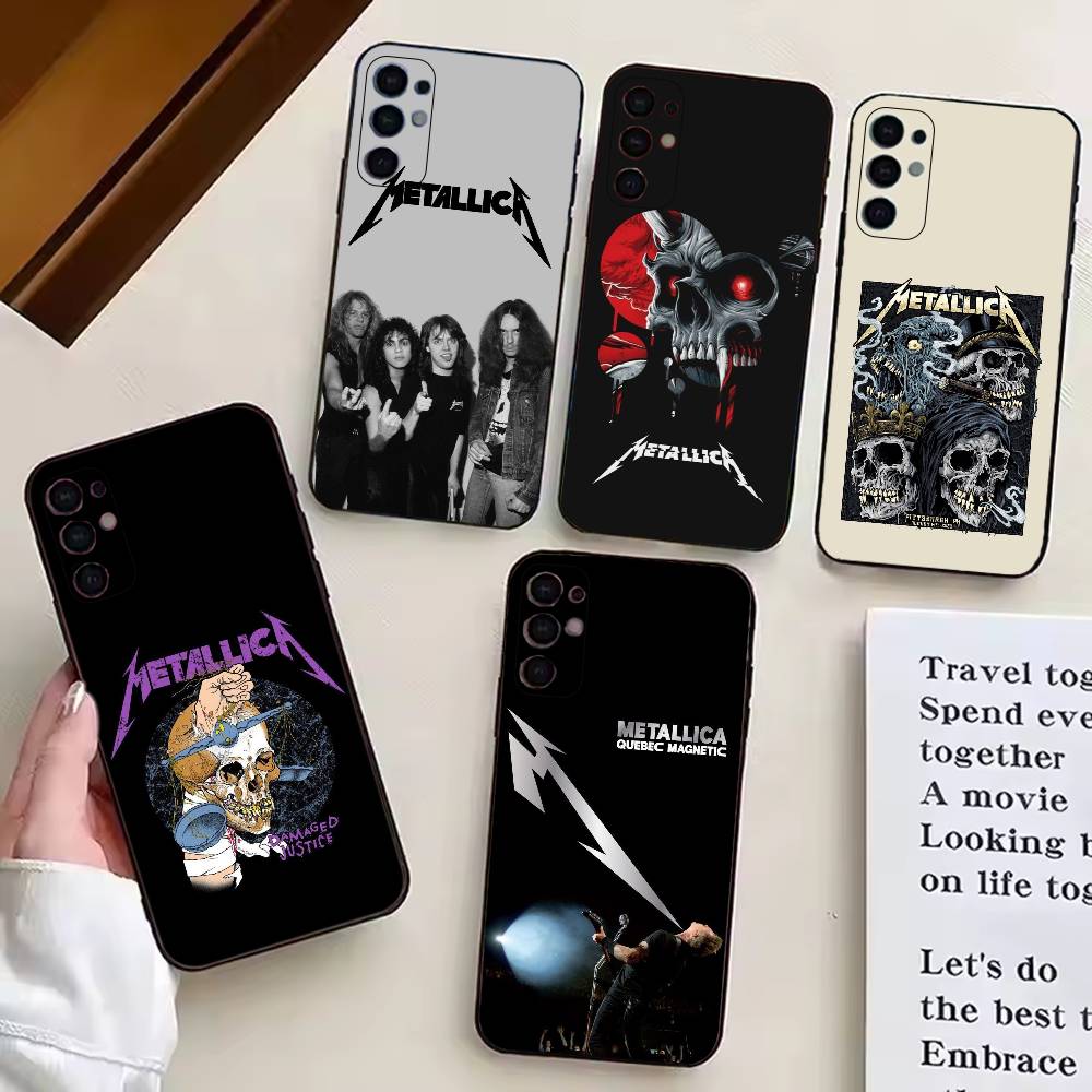 M-METALLICA Rock band Phone Case For Samsung S25,S24,S21,S22,S23,S30,Ultra,S20,Plus,Fe,Soft Silicone Black Cover