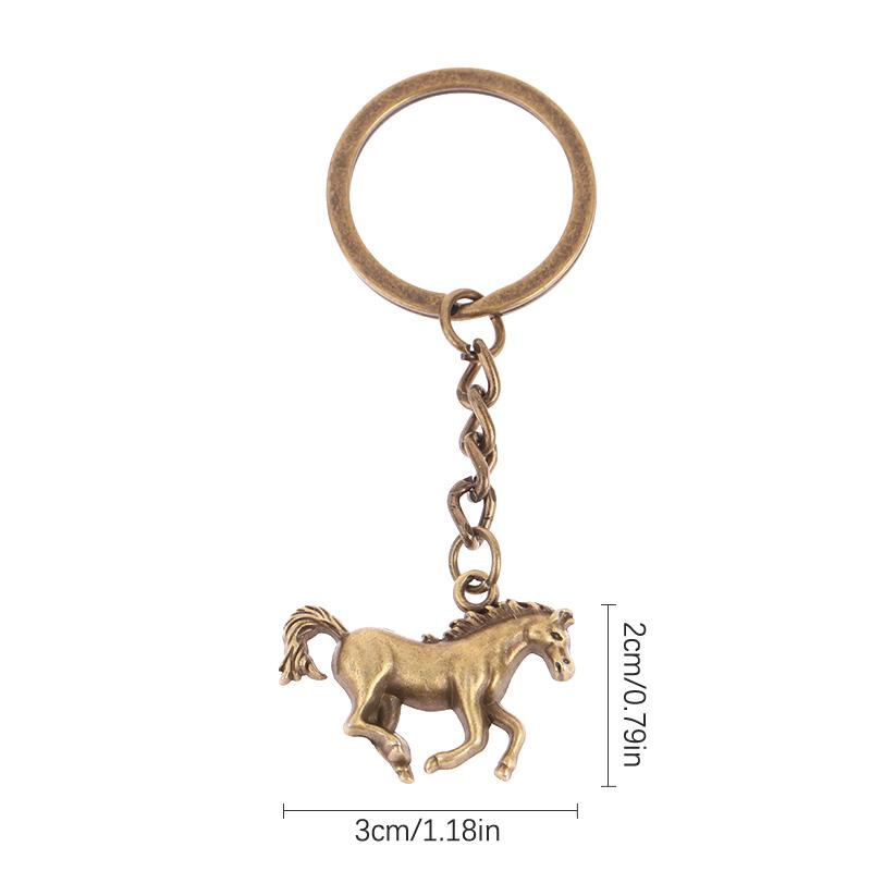 Animal Keychain Vintage Horse Pendant Keyring Bag, Purse Accessories Keychain Pendant