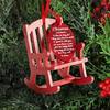 Christmas Mini Wooden Red Decorative Rocking Chair Ornament Decorations Holiday Xmas Tree Hanging Pendant Craft Gift
