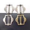 3Pcs Metal Two Slides Tri-Glide Buckles For Suit Vest Shoulder Leather Bag Strap Belt Slider Adjustment Rectangle Buckle