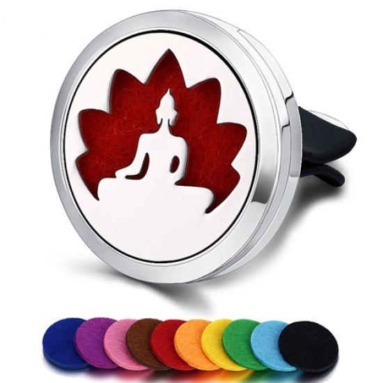 Многоразовый автомобильный освежитель воздуха, запах, диффузор для духов, клипса, автовентилятор, эфирное масло, медальон из нержавеющей стали, интерьер