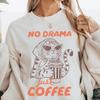No Drama Club Coffee Cat Shirt Comfort Colors® Babushka Cat Lover Gift For Cat Mom Birthday Home Barista Gift Sassy Cat Owner Sarcastic Tee