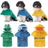 Pet Dog Cute Cartoon Style Raincoat Reflective Waterproof Hooded Raincoat