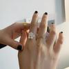 Медные Новые Кольца Простого Дизайна Форма Сердца с Кисточкой Ретро Состаренное Открытое Кольцо Ручной Работы Мода Тонкие Ювелирные Изделия