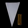 100 X Transparent Cone Cellophane Bag Popcorn Flowers Packing Bag Wedding