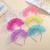 Cute Hairband with Colorful Tinsel Perfect for Parties Stage Performences Eye-catching Party Headband Birthday HeadWear