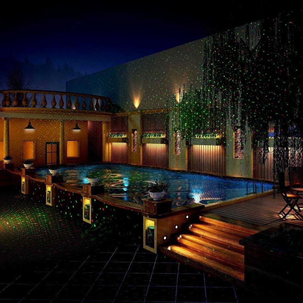 Водонепроницаемый зеленый и красный пульт дистанционного управления садовый лазерный проектор коридорное освещение лазерное сценическое освещение Proj