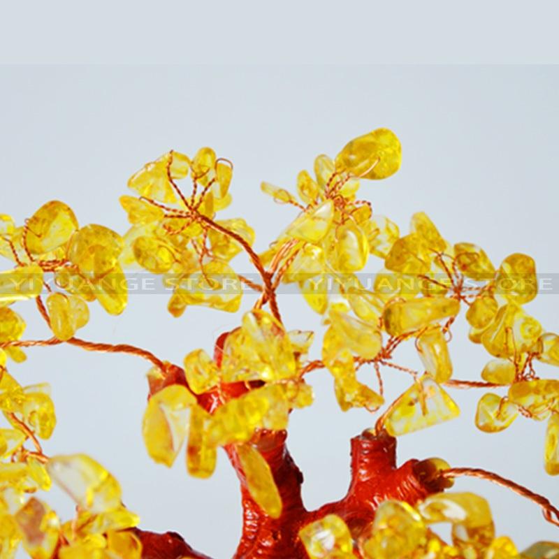 Миниатюрное хрустальное денежное дерево высотой 18 см в стиле бонсай, дерево богатства и удачи, домашний декор