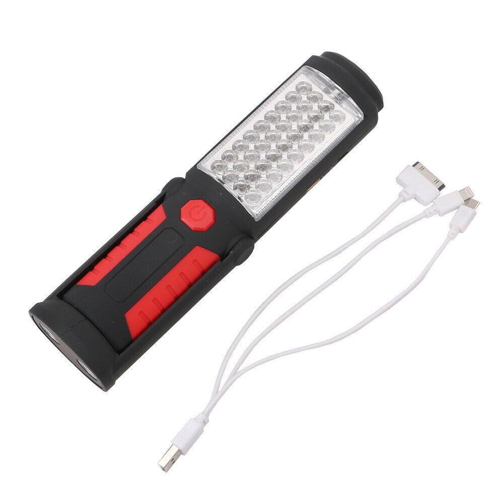 LED Work Light with Magnet Rechargeable Torch Workshop Lamp Portable Camping Lamp for Car Repair, Workshop, Garage, Camping, Emergency Lighting