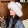 Faux Fur Embossed Bucket Hat Classic Solid Color Thick Warm Basin Hats Winter Warm Fisherman Cap for Women Daily Use