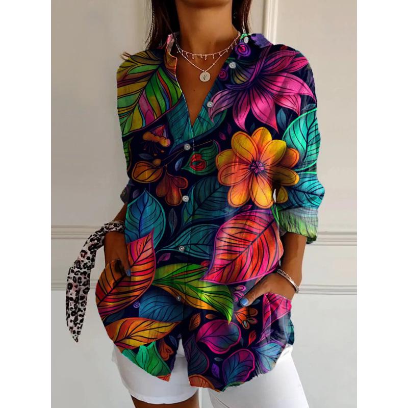 Женская длинная рубашка с 3D абстрактным узором и спущенной линией плеча