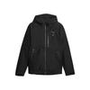 Seasons Solid Color Loose Fit Hooded Woven Jacket Men Jacket Black 524107-01