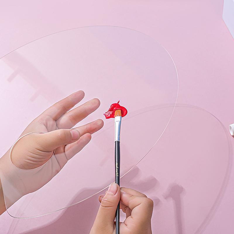 1Pcs Transparent Palette Acrylic Palette Fine Arts Oil Painting Palette Gouache Acrylic Painting Palette
