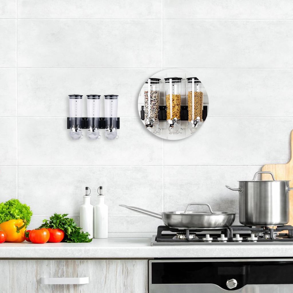 Wall Mounted Dry Food Dispenser for Cereal Nuts Candy Canister Material