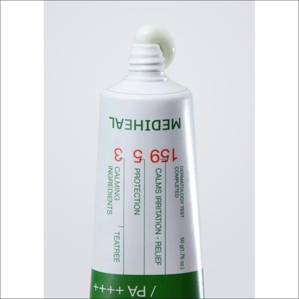 Mediheal Водоцвет Увлажняющий Успокаивающий Солнцезащитный Крем SPF50+ PA++++ - Увлажняющая & Нежирная Защита от Солнца, 50 мл | Olive's K-beauty