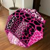 1PC Leopard Print Giraffe Print Umbrella-8-Rib Reinforced, Automatic Open, Lightweight & Durable, Cute Fashion Accessory for Outdoor-T379