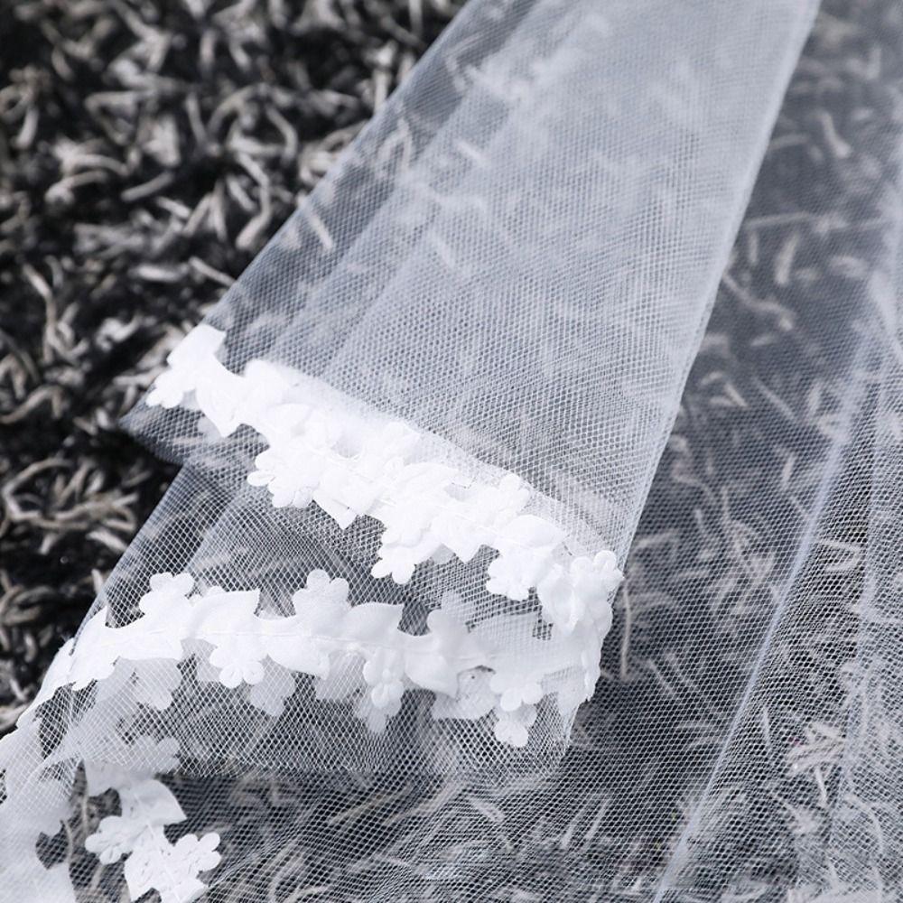 One Layer Lace Wedding Headdress Wedding Gauze Bride Accessories Bridal Veil Bride's Head Gauze
