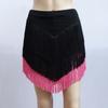Latin Dance Skirt With Fringe Women Adult Performance Costume Stage Wear Flowy Half
