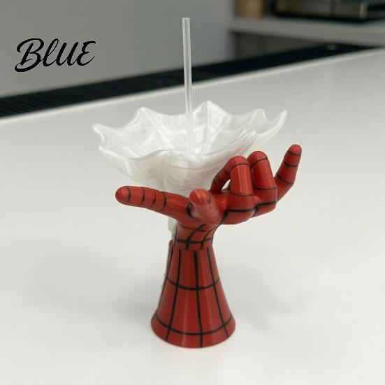 Уникальное настольное украшение Паучья рука Попкорнница 3D-печать Паутина Закуски и модные настольные аксессуары для фанатов Стакан для напитков с отверстием для соломинки Креативный Супергерой