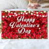 Red Valentine's Day Photography Backdrop Celebrate Happy Valentine's Day Banner  Home Party Decor