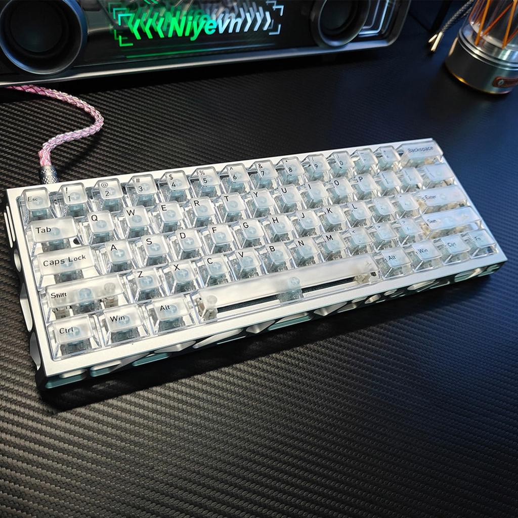 Игровая механическая клавиатура XEANIXIE H60C с ЧПУ-алюминиевым сплавом, открытым корпусом, магнитным быстрым триггером, 800 Гц, RGB, проводная, японская