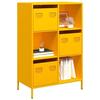 VidaXL Highboard Mustard Yellow 68x39x103.5 Cm Steel, Bookcase, Modern Bookcase, Bookshelf, 851409